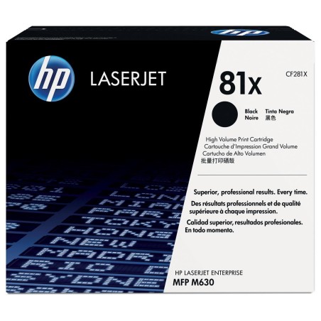 HP 81X Black Toner CF281X - High Yield 25,000 Pages - Exceptional Quality & Performance